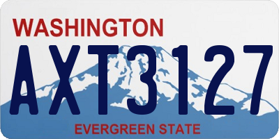 WA license plate AXT3127