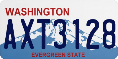 WA license plate AXT3128