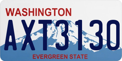 WA license plate AXT3130
