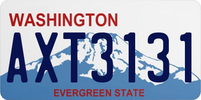 WA license plate AXT3131