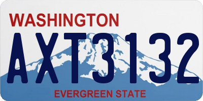 WA license plate AXT3132