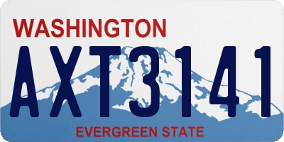 WA license plate AXT3141