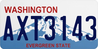 WA license plate AXT3143