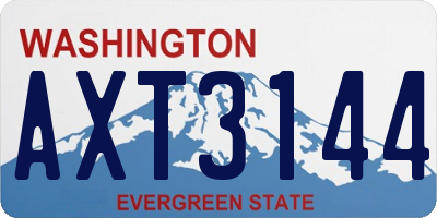 WA license plate AXT3144