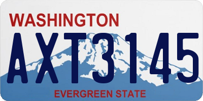 WA license plate AXT3145