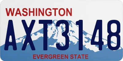 WA license plate AXT3148