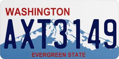 WA license plate AXT3149