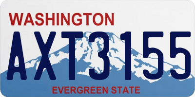 WA license plate AXT3155