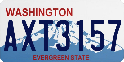 WA license plate AXT3157