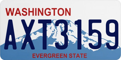 WA license plate AXT3159