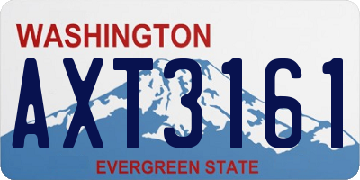 WA license plate AXT3161