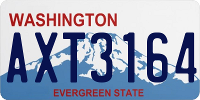 WA license plate AXT3164