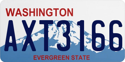 WA license plate AXT3166