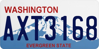 WA license plate AXT3168