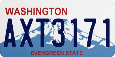 WA license plate AXT3171