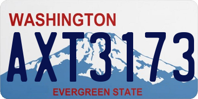 WA license plate AXT3173