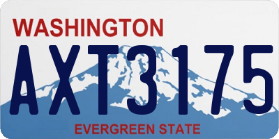 WA license plate AXT3175