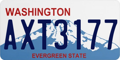 WA license plate AXT3177