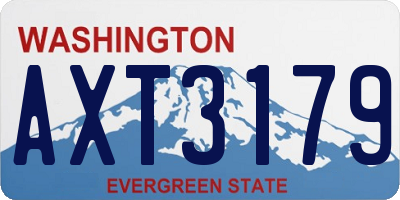 WA license plate AXT3179