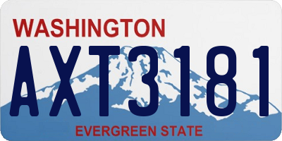 WA license plate AXT3181