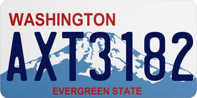 WA license plate AXT3182