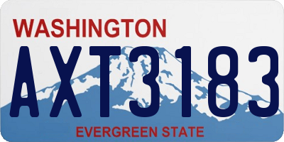 WA license plate AXT3183