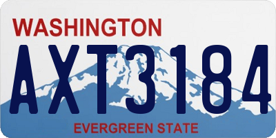 WA license plate AXT3184