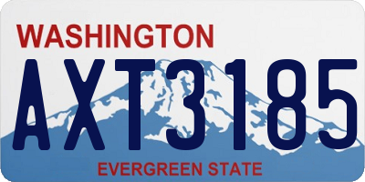 WA license plate AXT3185