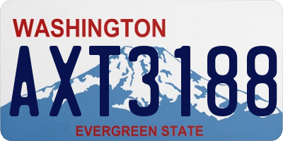 WA license plate AXT3188