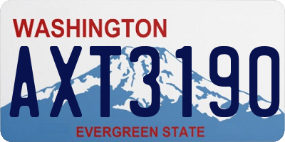 WA license plate AXT3190