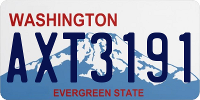 WA license plate AXT3191