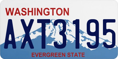 WA license plate AXT3195