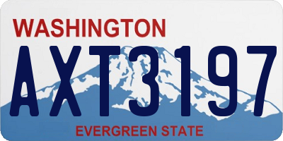 WA license plate AXT3197