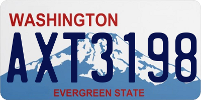 WA license plate AXT3198