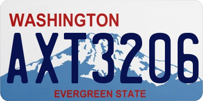 WA license plate AXT3206
