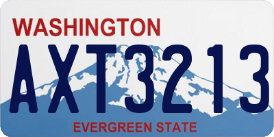 WA license plate AXT3213
