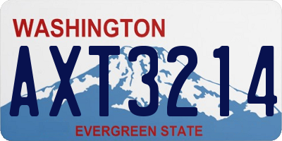 WA license plate AXT3214