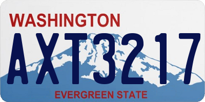 WA license plate AXT3217