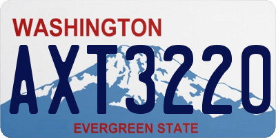 WA license plate AXT3220