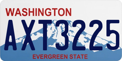 WA license plate AXT3225