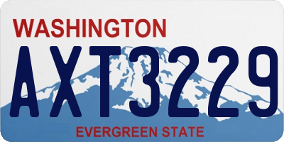 WA license plate AXT3229