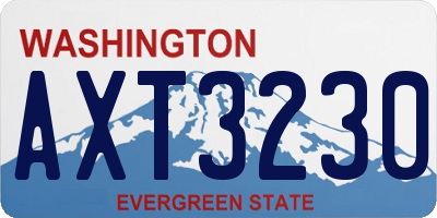 WA license plate AXT3230
