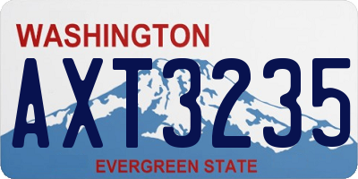 WA license plate AXT3235