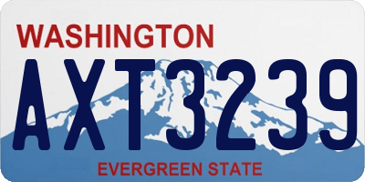 WA license plate AXT3239