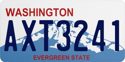 WA license plate AXT3241