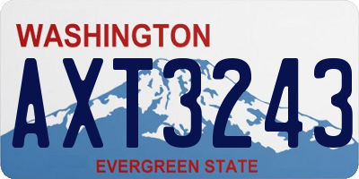WA license plate AXT3243