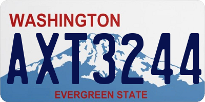 WA license plate AXT3244