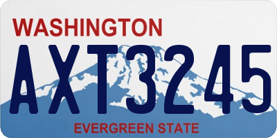 WA license plate AXT3245