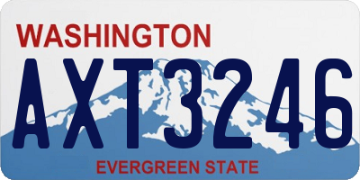 WA license plate AXT3246