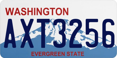 WA license plate AXT3256